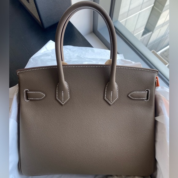 BRAND NEW HERMES BIRKIN 30 ETOUPE GOLD HARDWARE 2023 - Picture 2 of 6